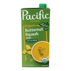 Pacific Foods Organic Low Sodium Butternut Squash Soup, 32 oz Carton