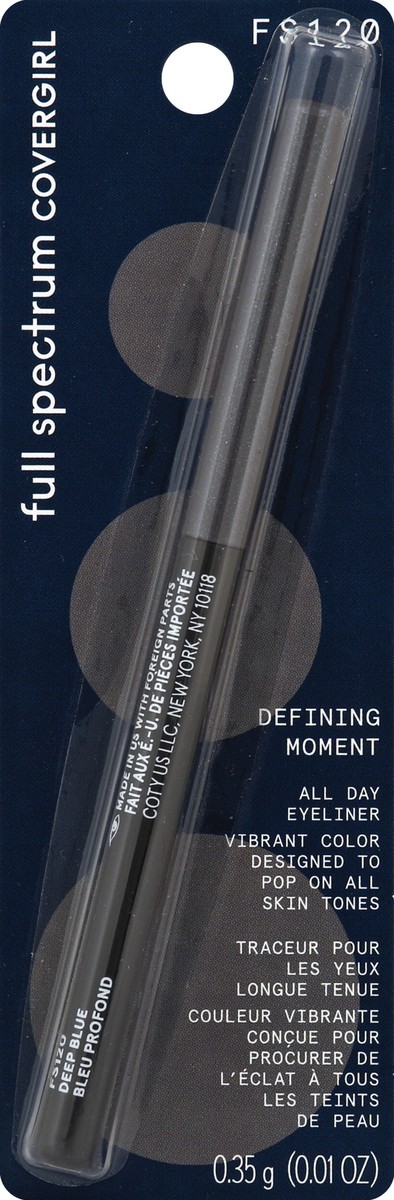 slide 5 of 6, Covergirl Defining Moment- All Day Eyeliner, Deep Blue, 4.43 oz