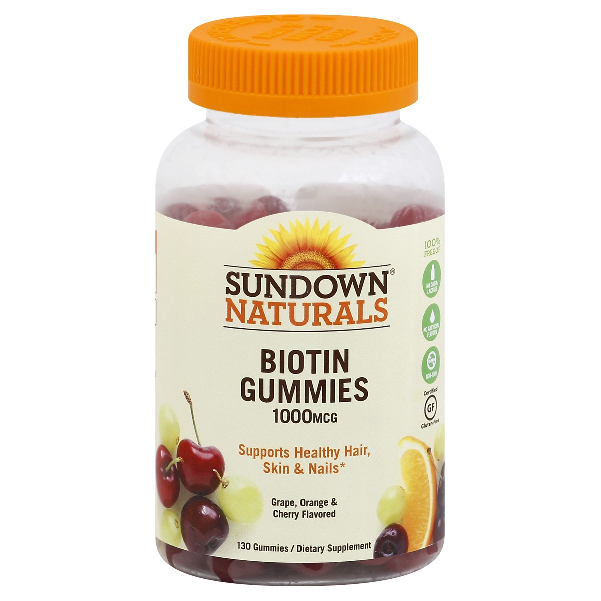 slide 2 of 3, Sundown Naturals Sundown Biotin Gummies, 130 ct