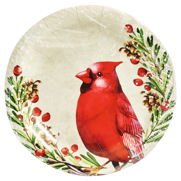 slide 1 of 1, Creative Converting Traditional Cardinal Luncheon Plate, 12 ct