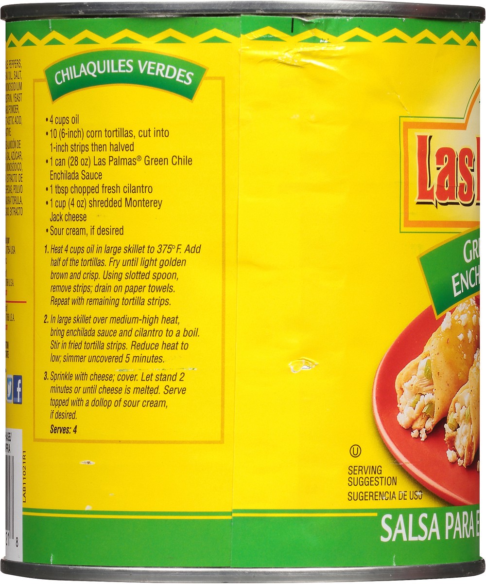 slide 7 of 13, Las Palmas Medium Green Chile Enchilada Sauce, 28 oz, 28 oz