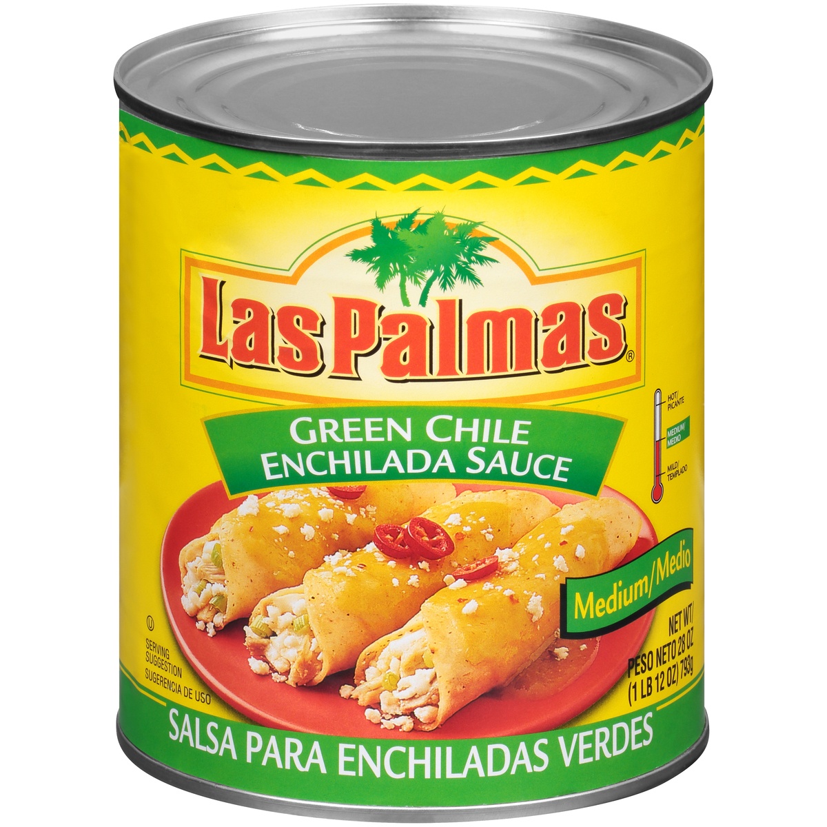 slide 1 of 6, Las Palmas Green Chile Medium Enchilada Sauce 28-oz, 1 ct