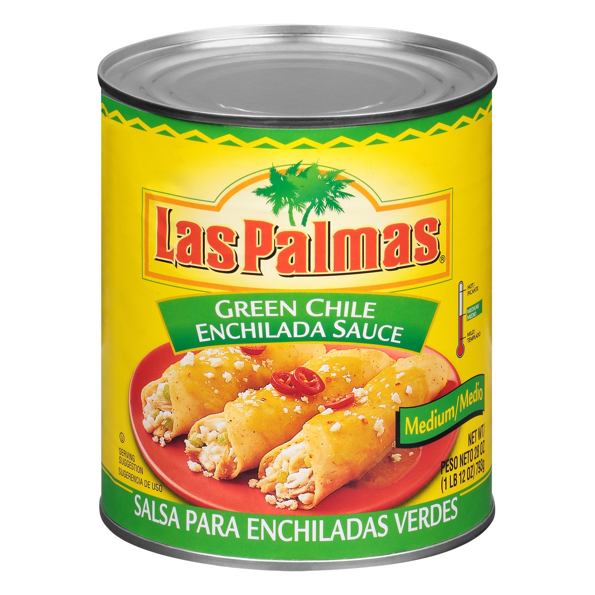 slide 5 of 13, Las Palmas Medium Green Chile Enchilada Sauce, 28 oz, 28 oz