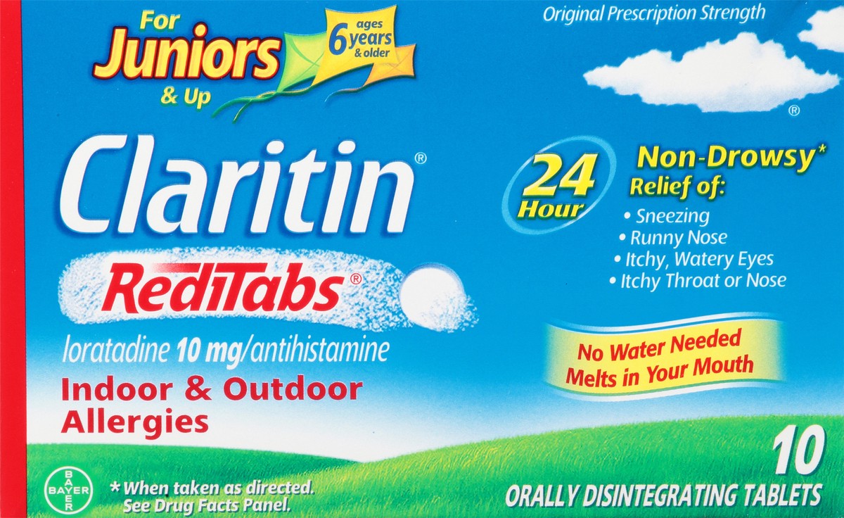 slide 6 of 9, Claritin Reditabs Tabs 6/Up Alrgy Relief, 10 ct