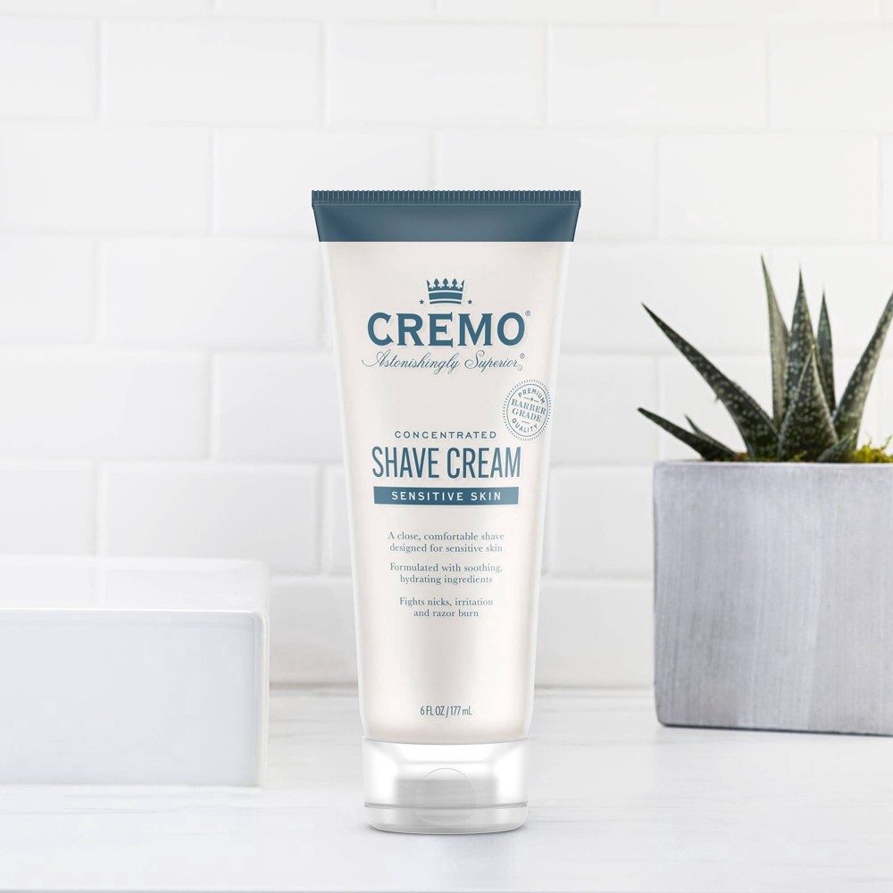 slide 4 of 6, Cremo Sensitive Shave Cream 6 fl oz, 6 fl oz