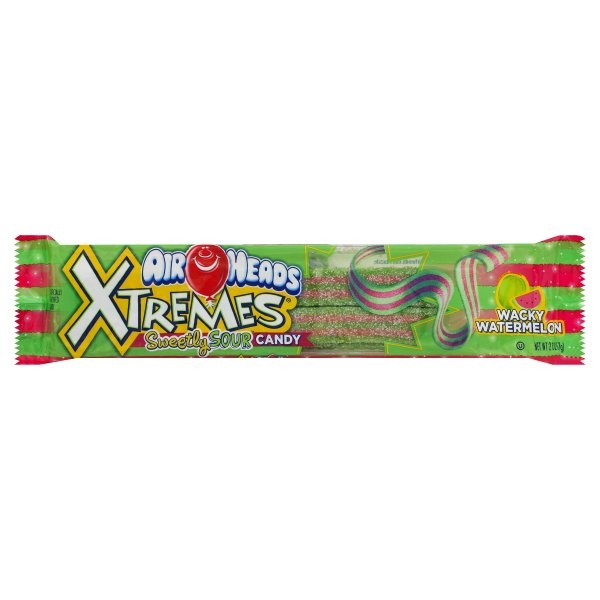 slide 1 of 1, Airheads Xtremes Candy, Sweetly Sour, Wacky Watermelon, 2 oz