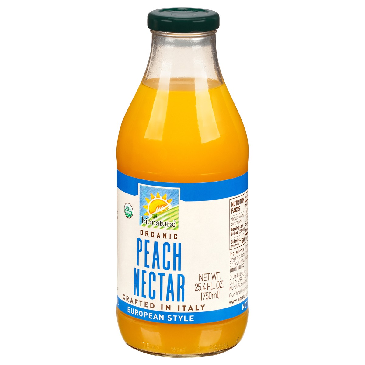 slide 5 of 9, bionaturae Organic Peach Nectar - 25.4 fl oz, 25.4 fl oz