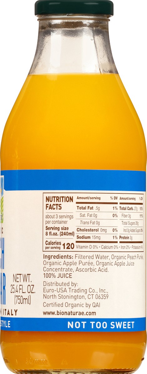 slide 8 of 9, bionaturae Organic Peach Nectar - 25.4 fl oz, 25.4 fl oz