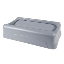 slide 1 of 1, Rubbermaid Gray Trash Receptacle Lid 20.5 x 11.38 Inch, 1 ct