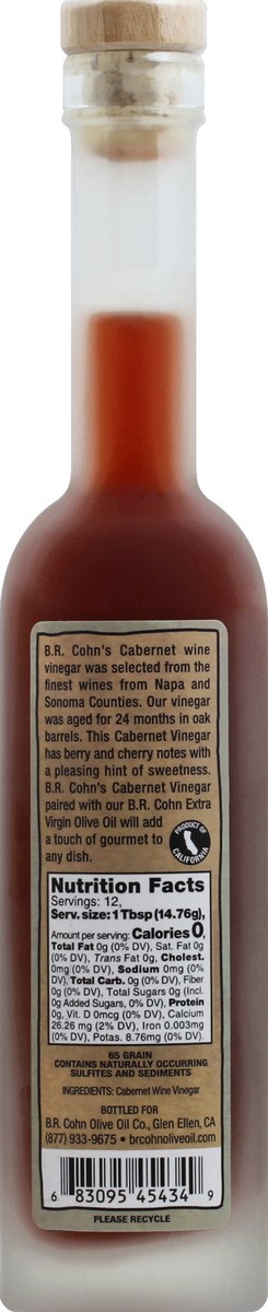 slide 6 of 6, B.R. Cohn Vinegar Cabernet Wine, 200 ml