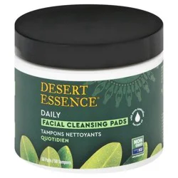 Desert Essence Natural Tea Tree Oil Facial Cleansing Pads, Original, 50 ct