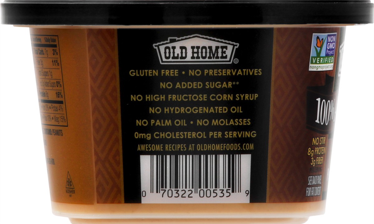 slide 7 of 9, Old Home 100% All Natural Creamy Peanut Butter 14 oz, 14 oz