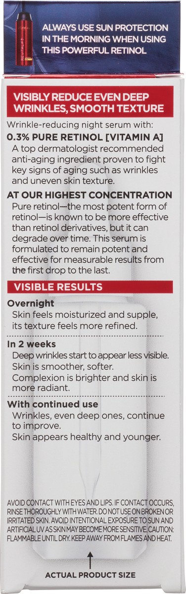 slide 2 of 13, Revitalift Derm Intensives Fragrance Free Night Serum with Pure Retinol 1.0 fl oz, 1 oz