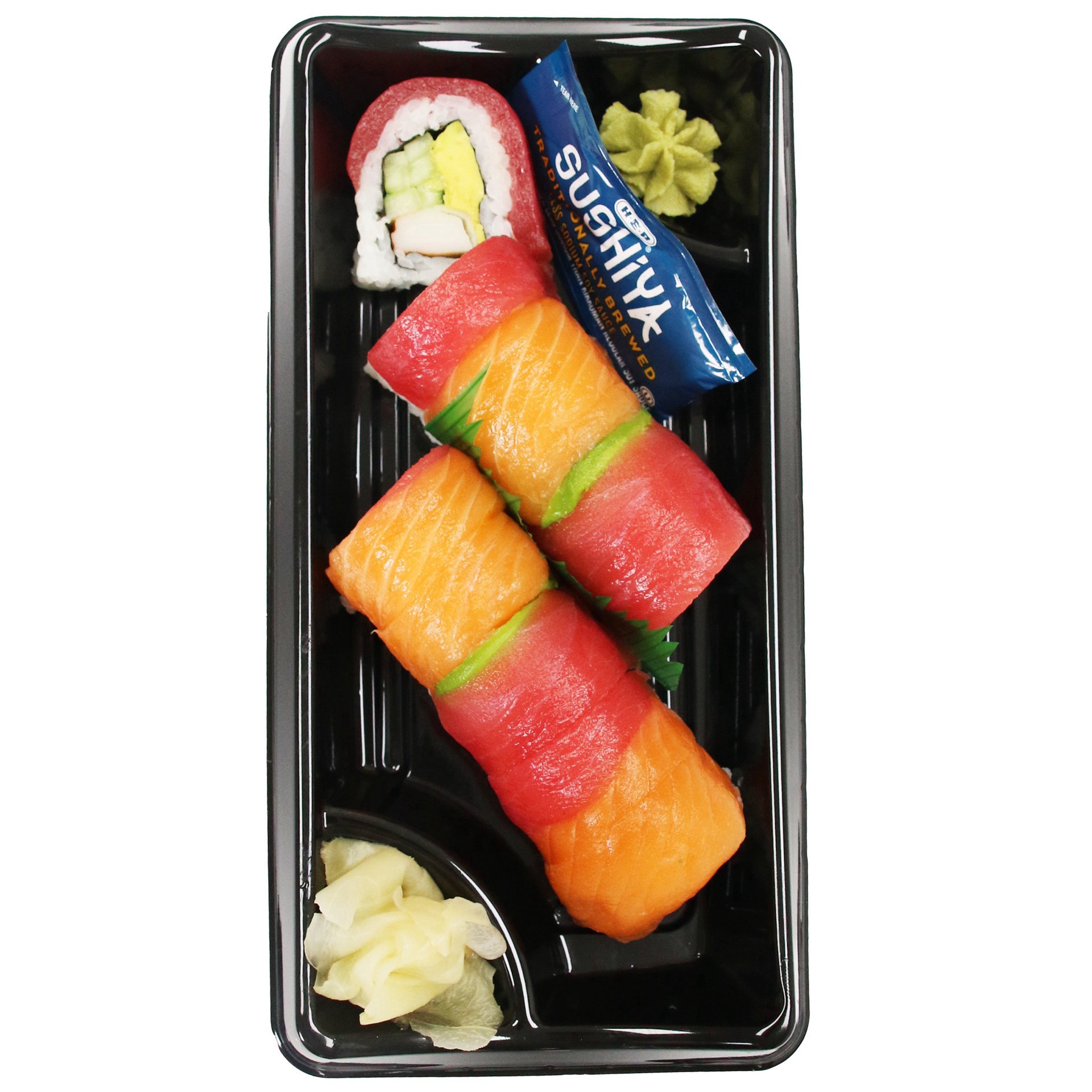 slide 1 of 1, H-E-B Sushiya Rainbow Sushi Roll - Kosher, 10 ct