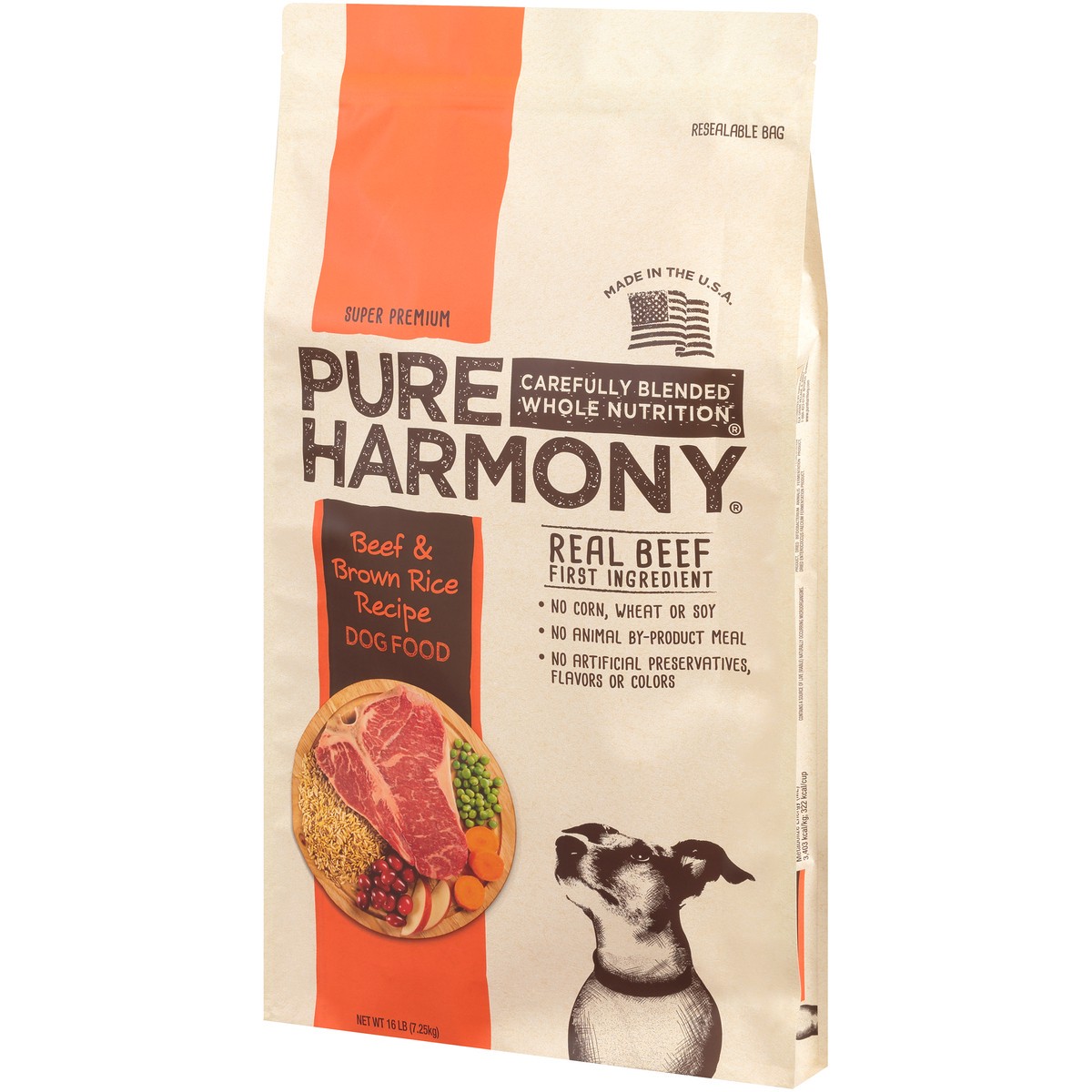 slide 8 of 9, Pure Harmony Super Premium Beef & Brown Rice Recipe Dog Food, 16 lb