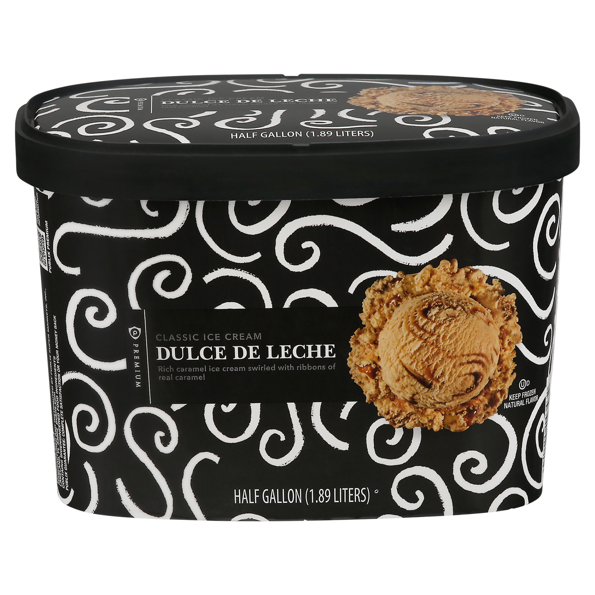 slide 1 of 1, Publix Premium Classic Dulce De Leche Ice Cream, 1/2 gal