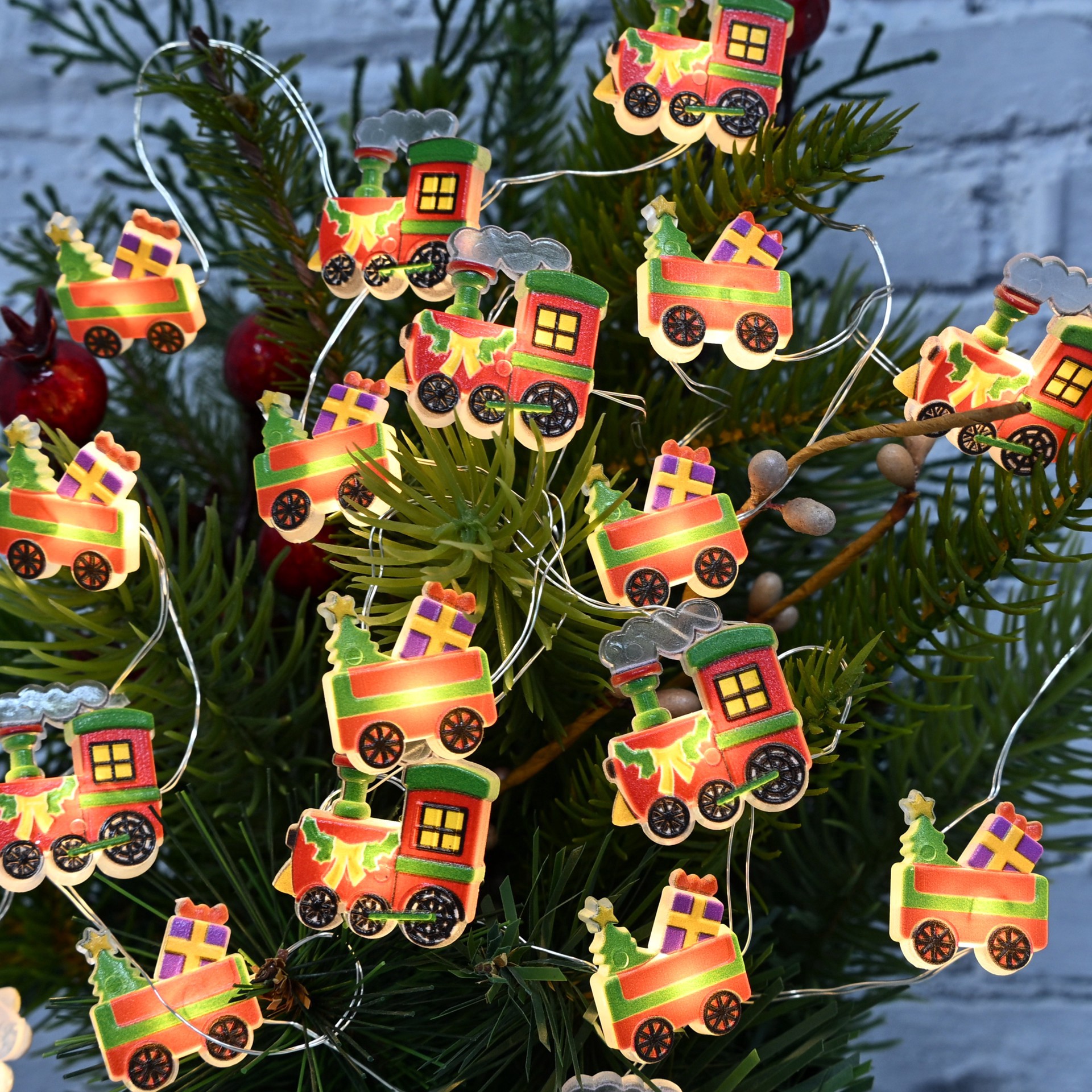 slide 2 of 4, 18ct. Warm White Led Train String Lights On Silver Wire By Ashland, 18 ct