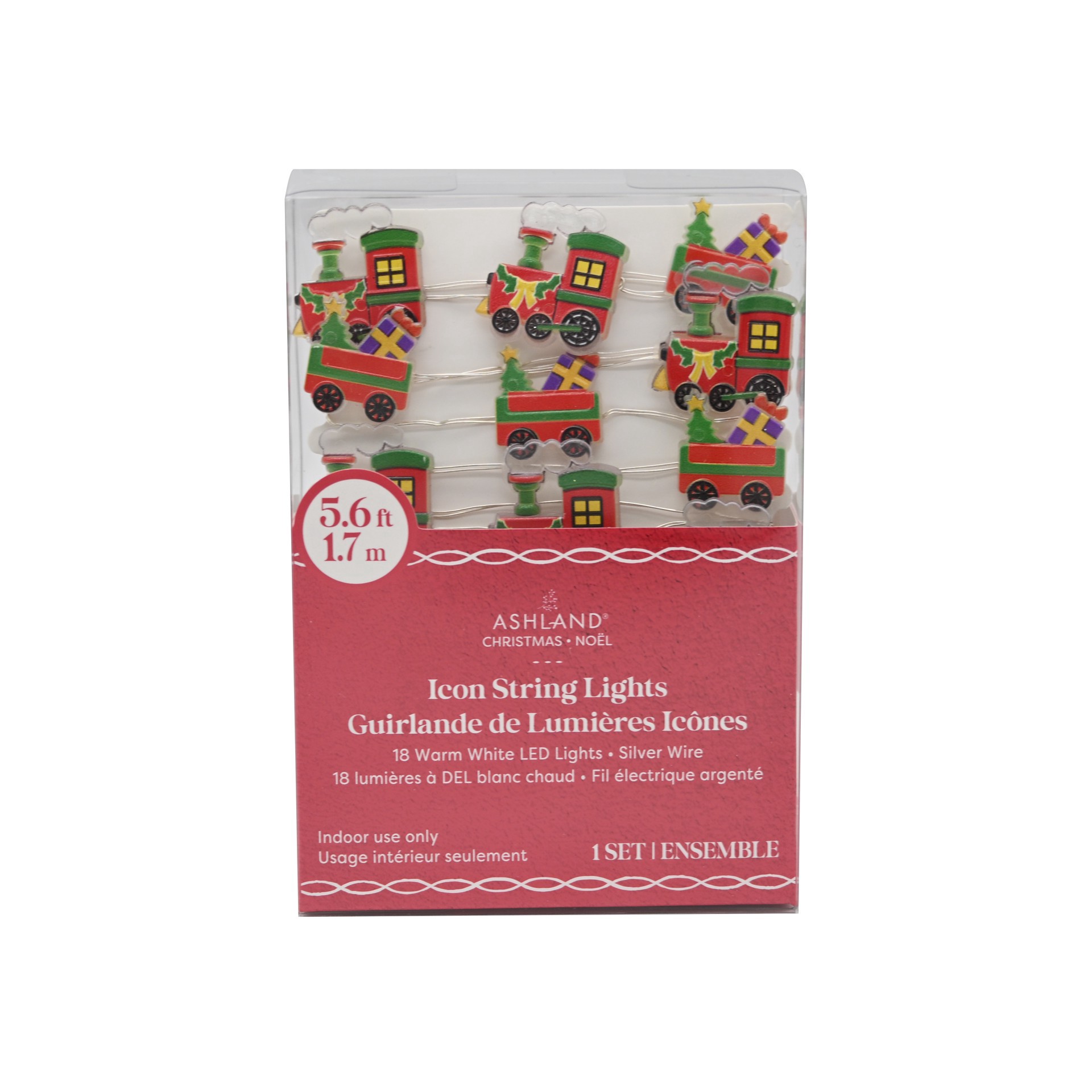 slide 4 of 4, 18ct. Warm White Led Train String Lights On Silver Wire By Ashland, 18 ct