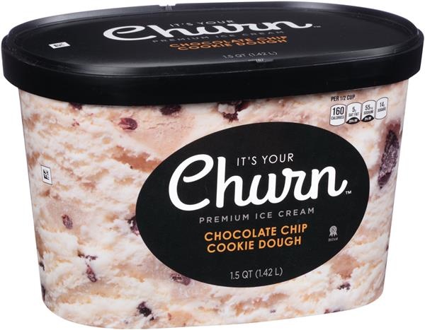 slide 1 of 1, It's Your Churn Chocolate Chip Cookie Dough Premium Ice Cream, 1.5 qt