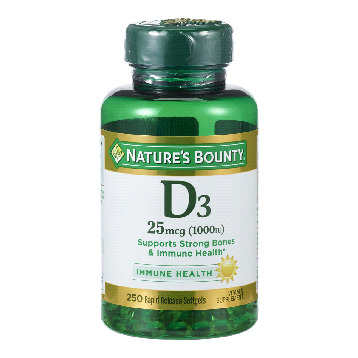 slide 1 of 9, Nature's Bounty Vitamin D 1000 IU Softgel Value Size, 200 ct