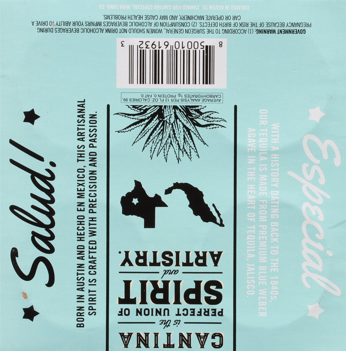 slide 2 of 9, Cantina Ranch Water Teq Soda - 4 ct; 12 fl oz, 1 ct