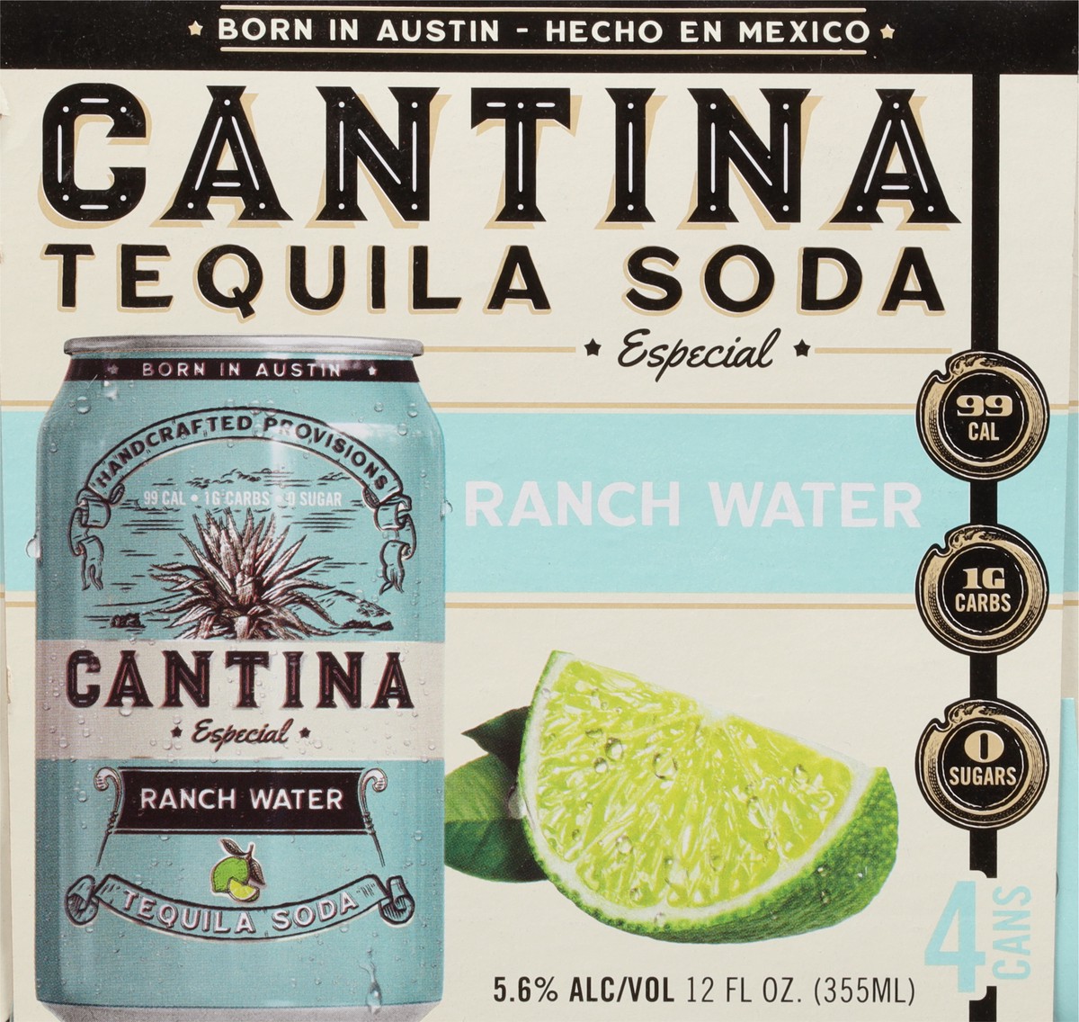 slide 4 of 9, Cantina Ranch Water Teq Soda - 4 ct; 12 fl oz, 1 ct