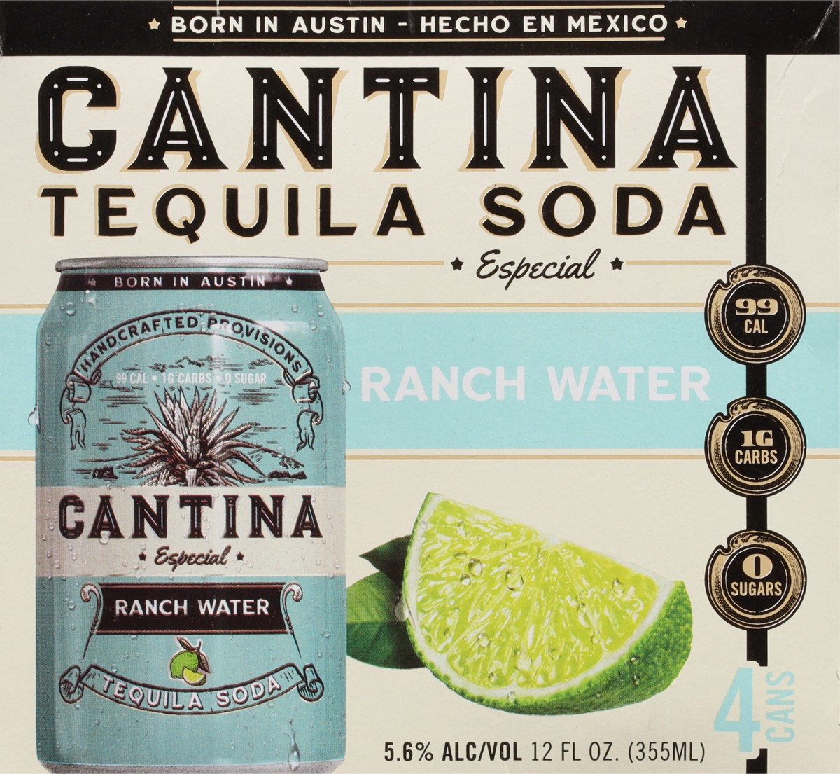 slide 8 of 9, Cantina Ranch Water Teq Soda - 4 ct; 12 fl oz, 1 ct