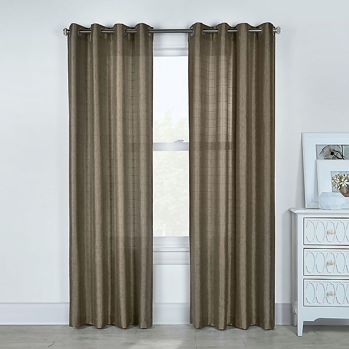 slide 1 of 3, Commonwealth Home Fashions Princess Grommet Top Window Curtain Panel - Taupe, 84 in