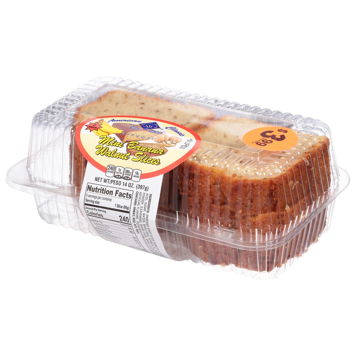 slide 3 of 9, American Classic Banana Pound Slices, 14 oz