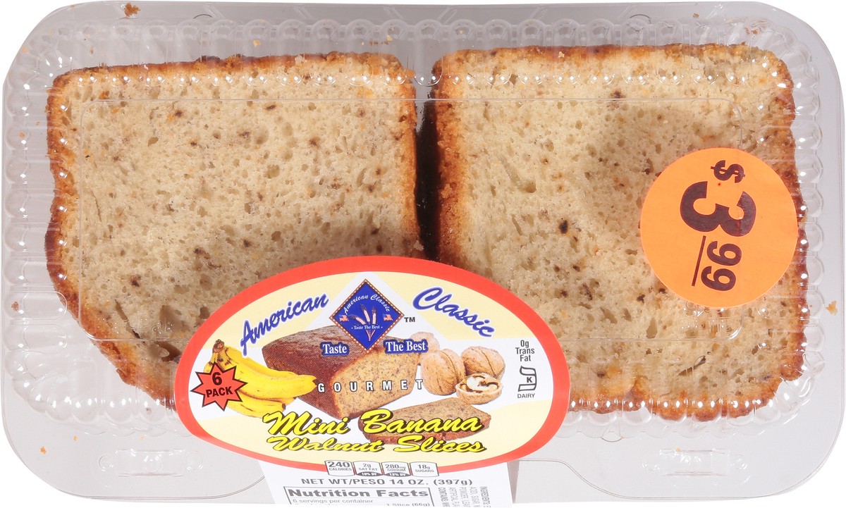 slide 6 of 9, American Classic Banana Pound Slices, 14 oz