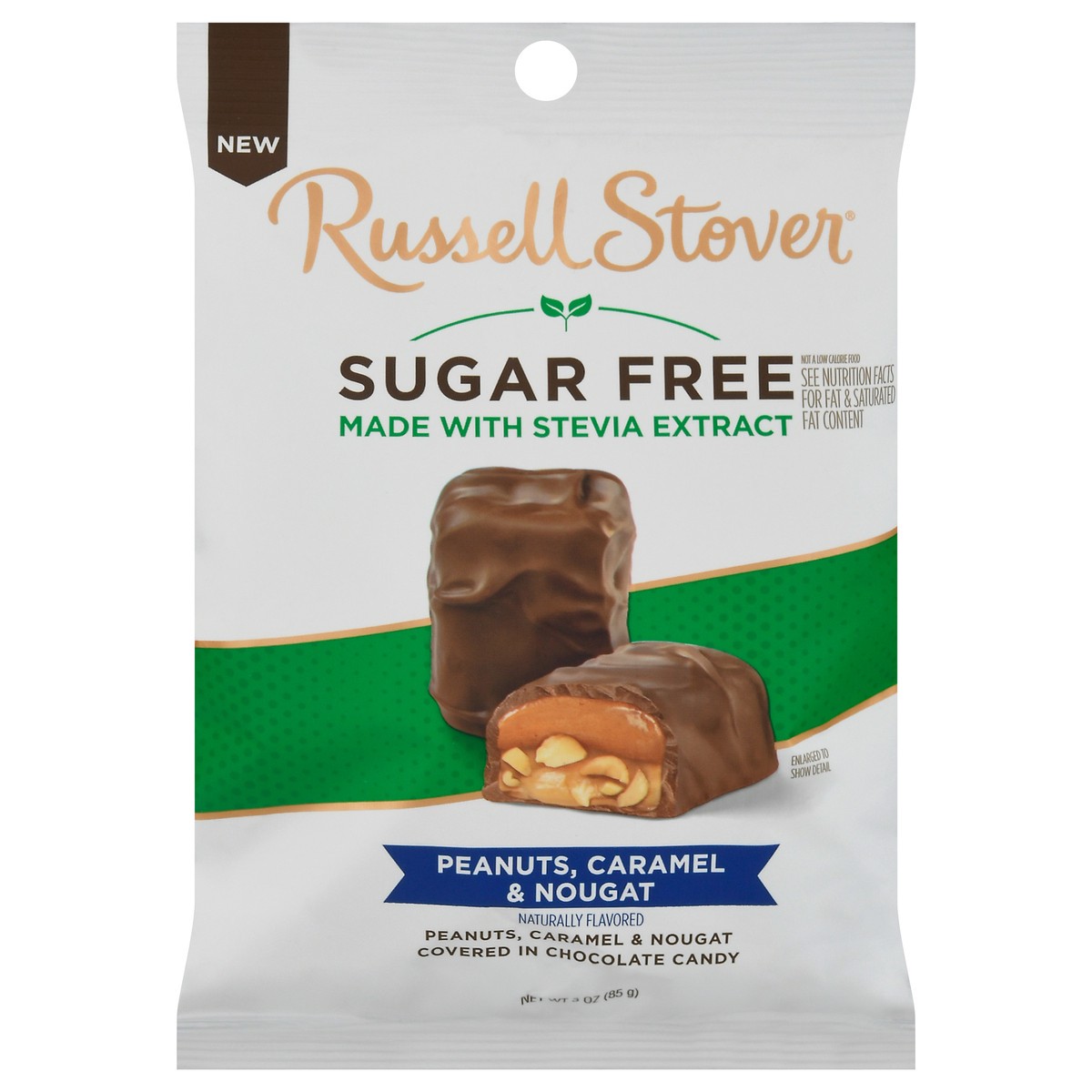 Russell Stover Chocolate Candy, Peanuts, Caramel & Nougat 3 Oz | Shipt