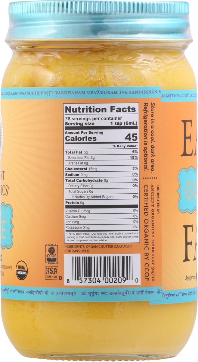 Ancient Organics Cultured Organic Ghee 16 fl oz 16 fl oz Shipt