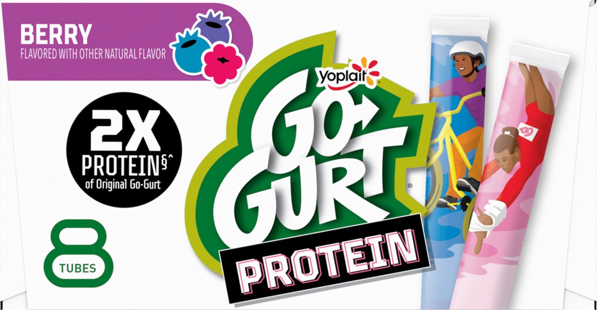 slide 15 of 15, Go-gurt Protein Berry Yogurt Tubes 8 Count - 16 OZ, 16 oz