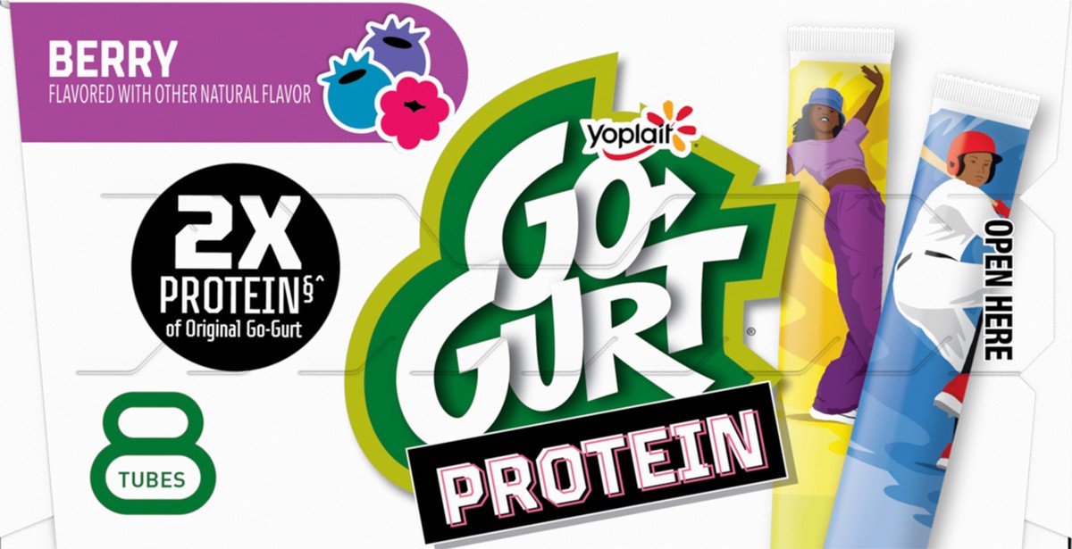slide 6 of 15, Go-gurt Protein Berry Yogurt Tubes 8 Count - 16 OZ, 16 oz
