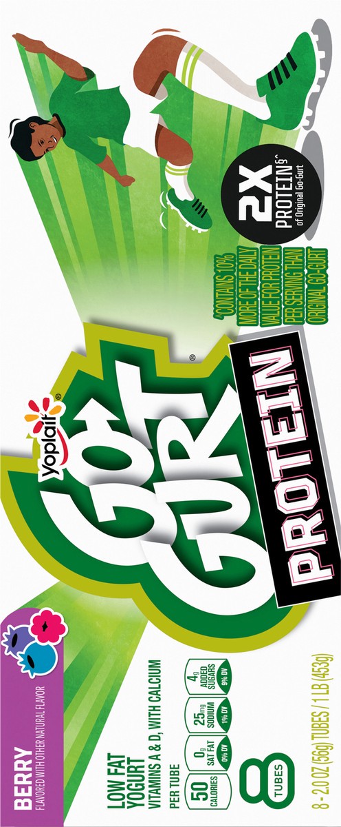slide 8 of 15, Go-gurt Protein Berry Yogurt Tubes 8 Count - 16 OZ, 16 oz