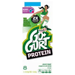 Go-gurt Protein Berry Yogurt Tubes 8 Count - 16 OZ
