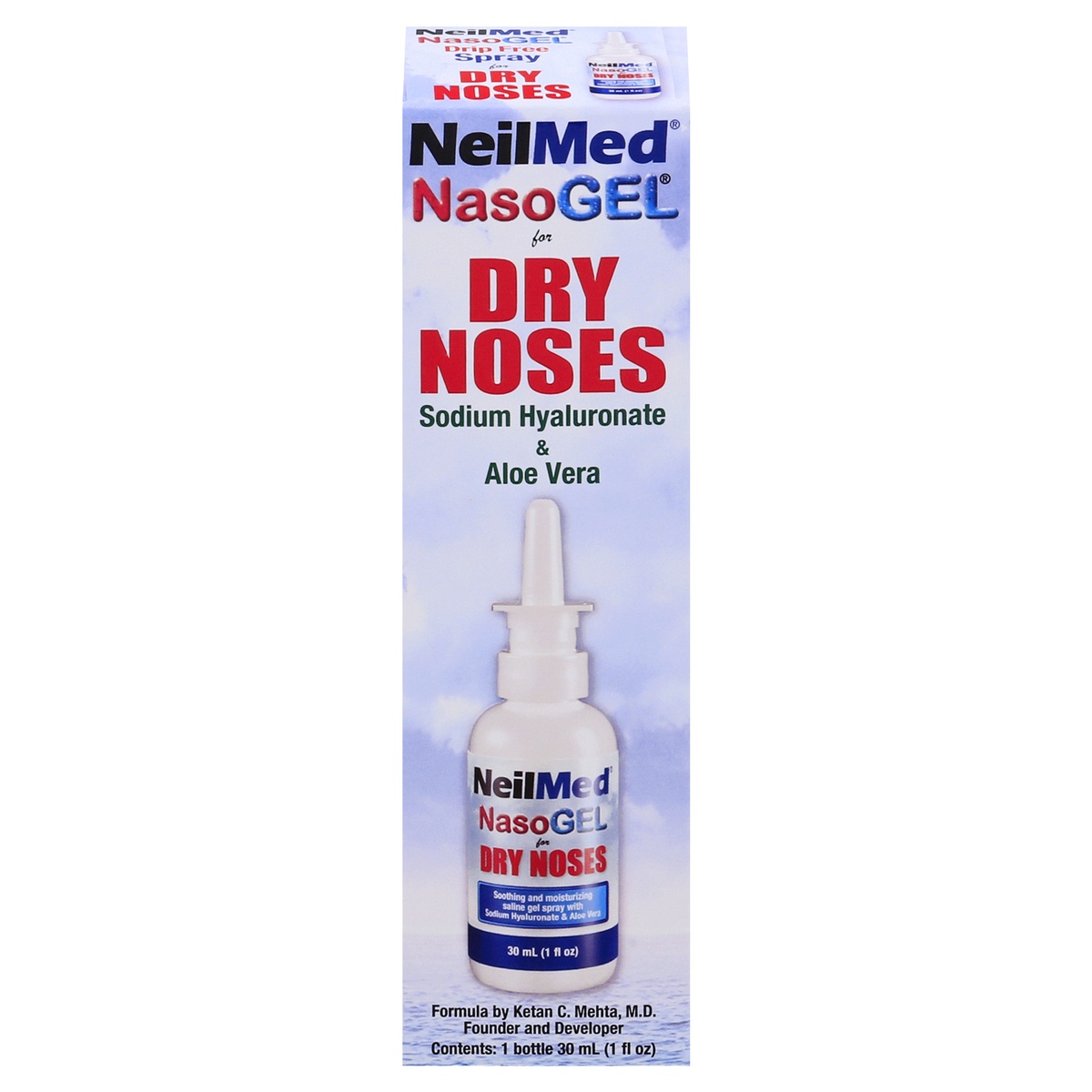 slide 1 of 5, NeilMed Nasolgel Drip Free Gel Spray, 30 ml