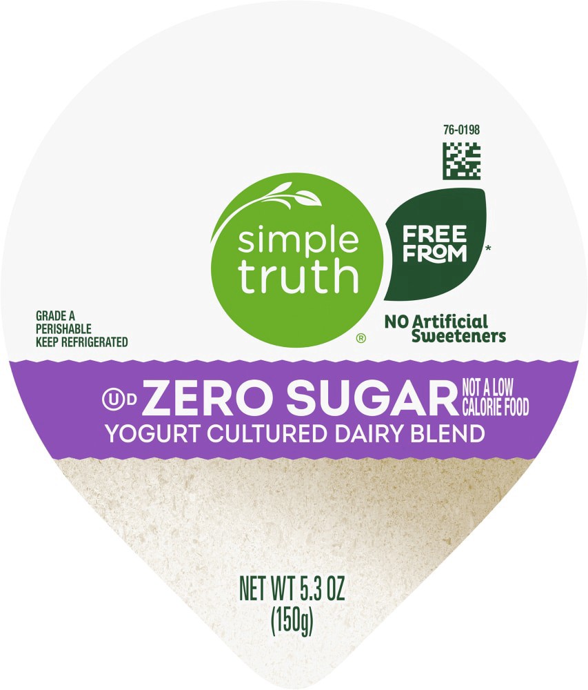 slide 2 of 4, Simple Truth Blueberry Zero Sugar Yogurt Cup, 5.3 oz
