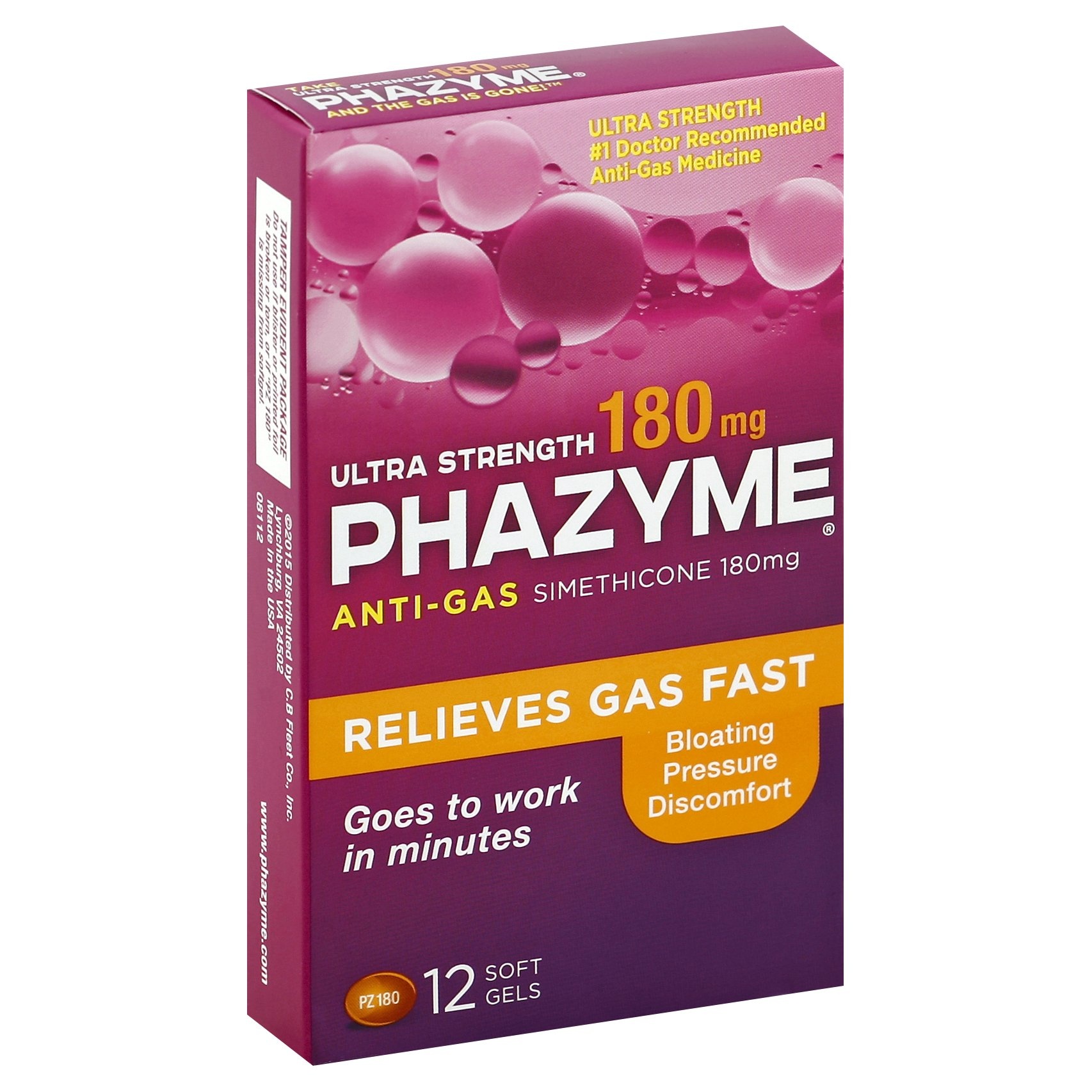 slide 1 of 1, Phazyme Anti-Gas Ultra Strength Softgels, 12 ct; 180 mg