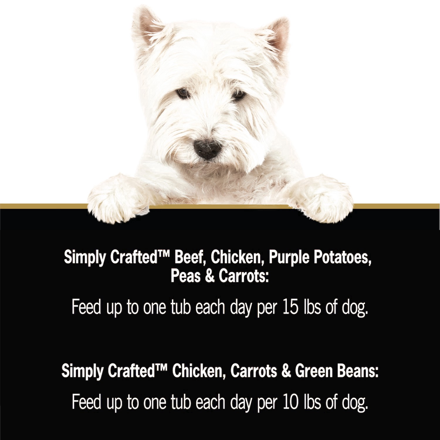 slide 5 of 16, Cesar Simply with Crafted Chicken, Carrots & Green Beans and Beef, Chicken, Purple Potatoes, Peas & Carrots Adult Wet Dog Food - 1.3oz/16ct, 12.7 oz