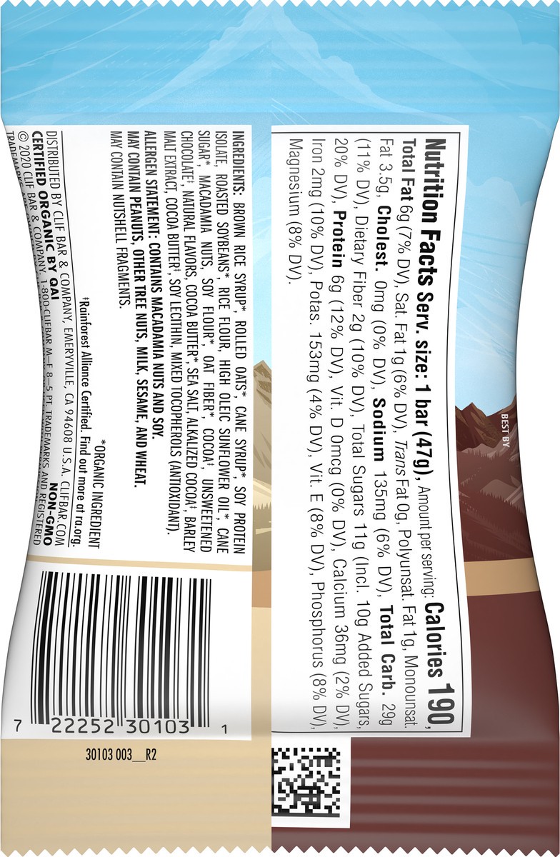 slide 3 of 9, CLIF Duos Chocolate Brownie White Chocolate Macadamia Nut Energy Bar 1.66 oz, 1.66 oz