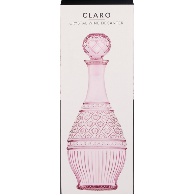 slide 1 of 1, GODINGER Claro Wine Decanter Pink, 1 ct