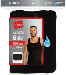Hanes Classics Ultimate Tagless Tanks - 6 Pack