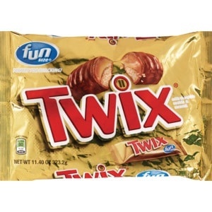 slide 1 of 1, TWIX Caramel Fun Size Chocolate Cookiedy Bars, 1 ct