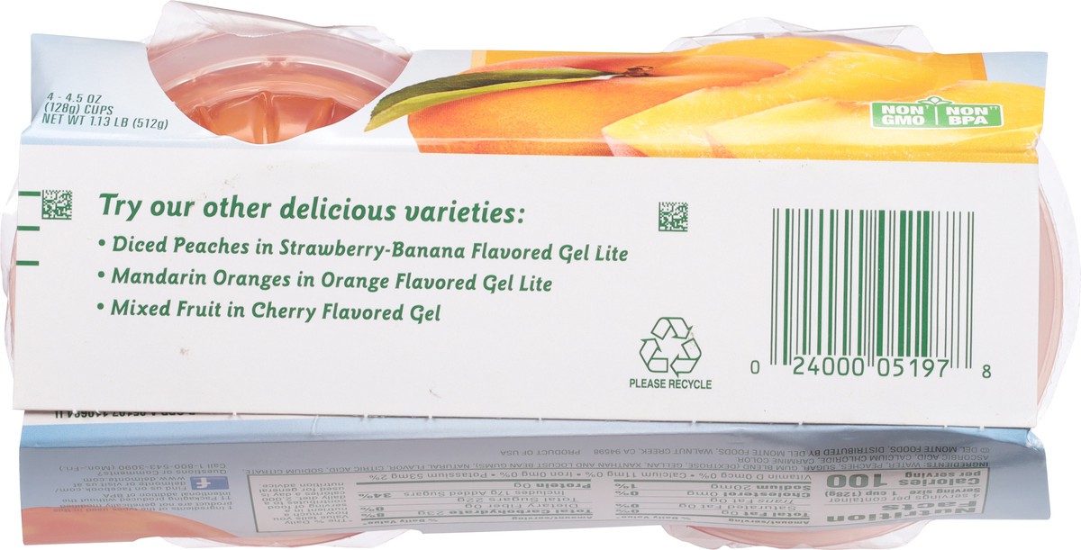 slide 2 of 9, Del Monte Fruit To Go Peaches In Gel, 4 ct