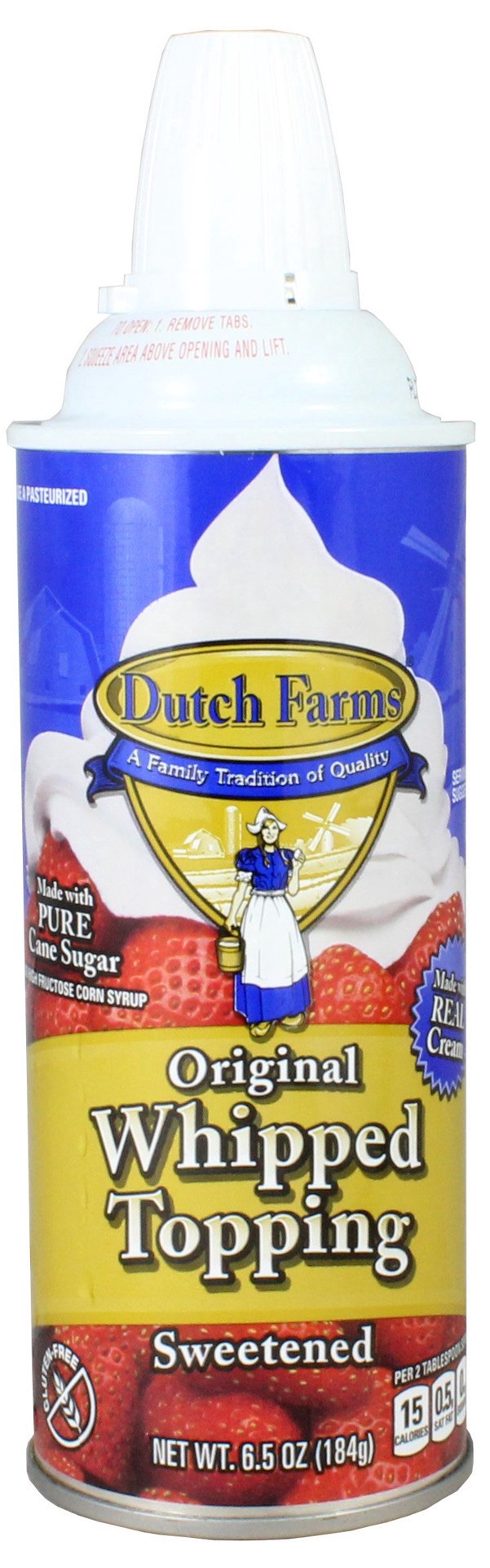 slide 1 of 1, Dutch Farms Dutch Farm Aersol Whip Cream, 6.5 oz