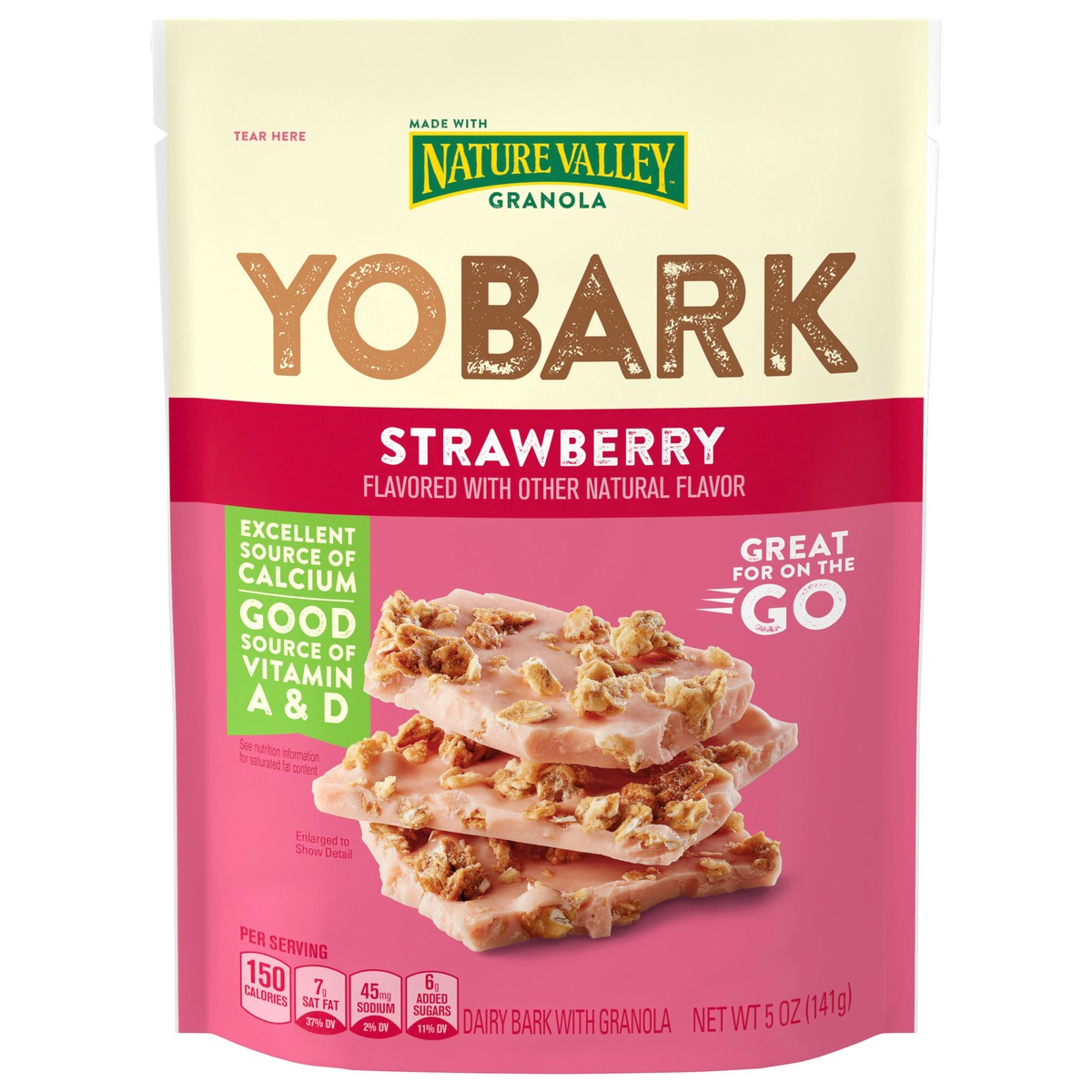 slide 9 of 13, Yobark Strawberry Dairy Bark With Granola - 5 OZ, 5 oz