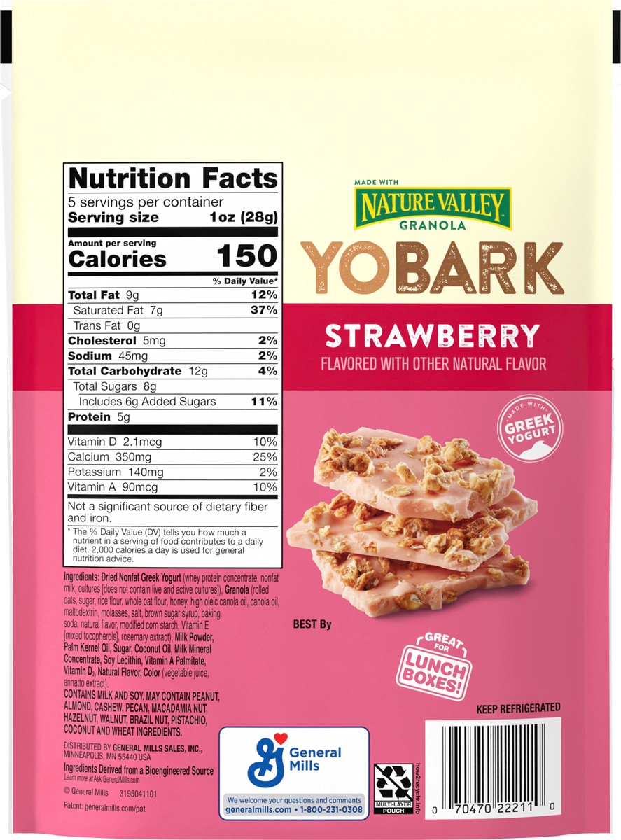 slide 5 of 13, Yobark Strawberry Dairy Bark With Granola - 5 OZ, 5 oz
