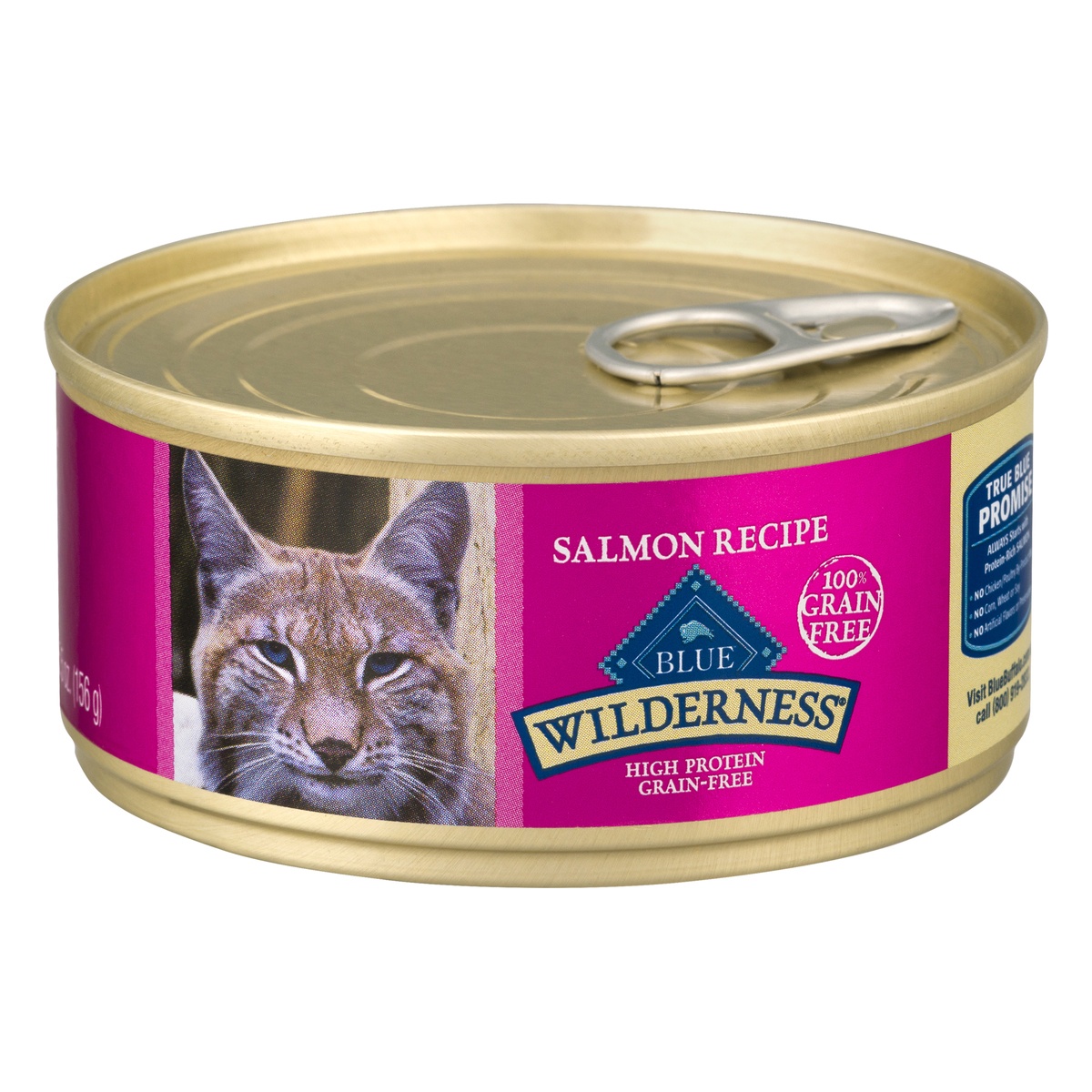 slide 1 of 1, Blue Buffalo Wilderness Salmon Recipe Wet Cat Food, 5.5 oz
