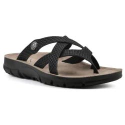 Cliffs By White Mountain Women's Banksy Thong Sandal, Black Snake Print 9